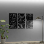 Triptych Palm Leaf 3D Wall Art