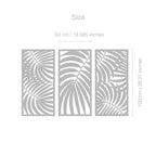 Triptych Palm Leaf 3D Wall Art